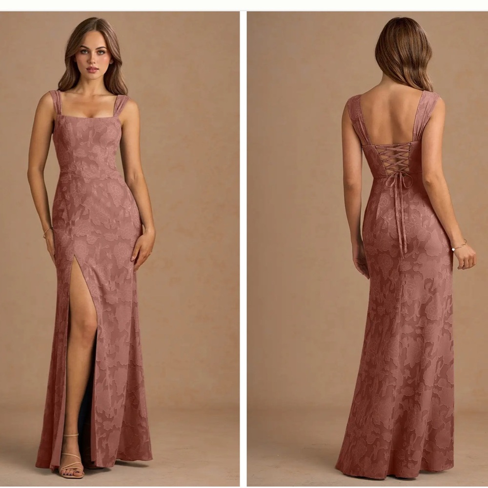 Azazie Dusty Rose Maxi Dress